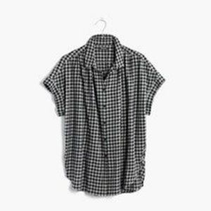 Madewell Central Gingham Check Flannel Shi…